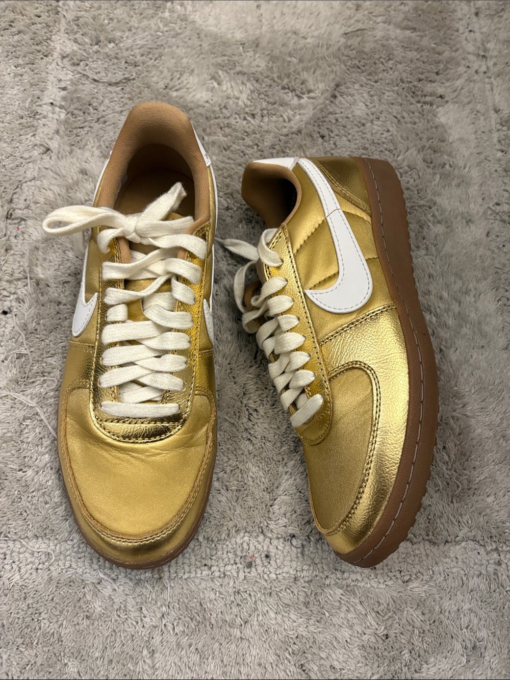 Nike Beige Interior with Black Swoosh Label